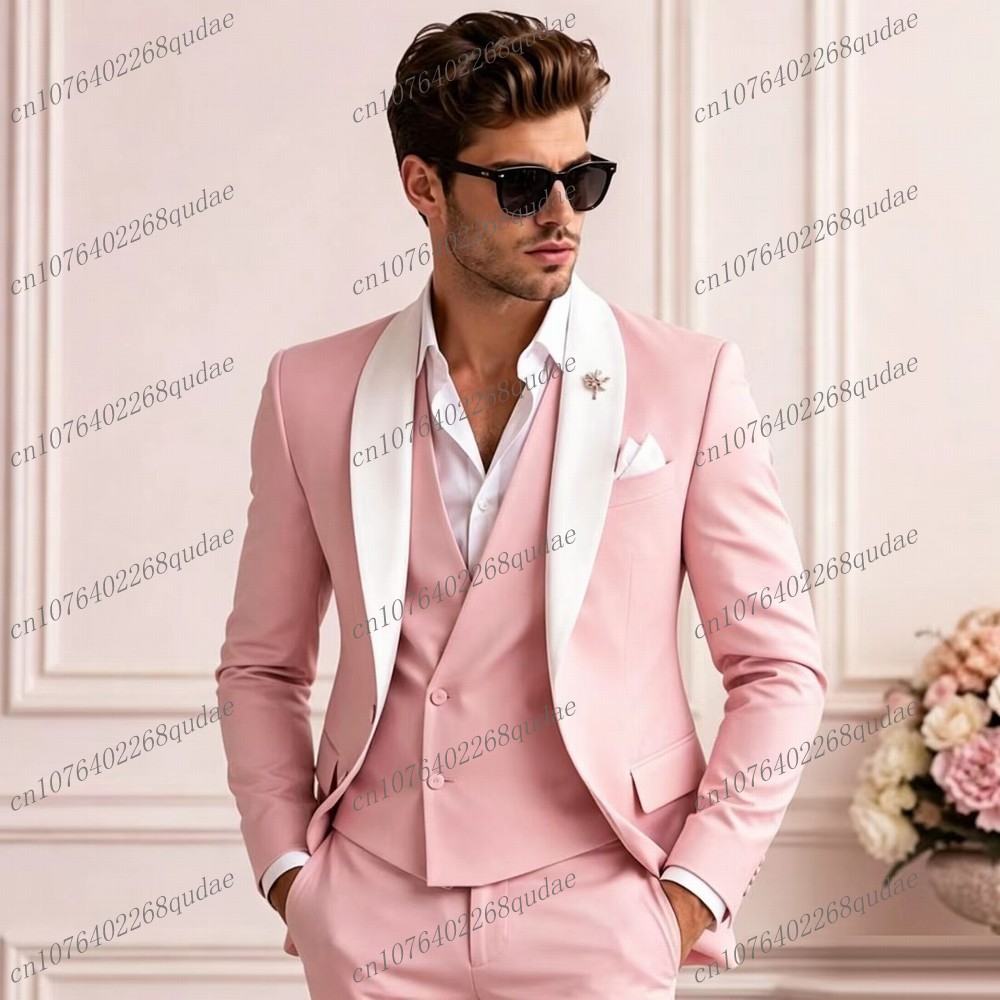 Men'S Grooming Set - Terno Formal Rosa para Homens, para