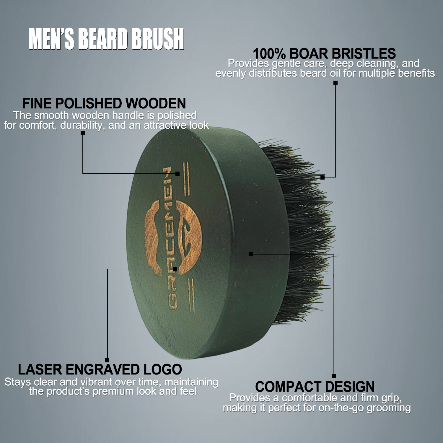 Escova de barba redonda para h - Men'S Grooming Product avaliação e preço