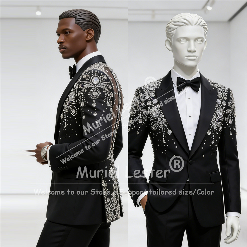 Strass de luxo frisado ternos  - Mens Grooming Kit Luxury avaliação e preço
